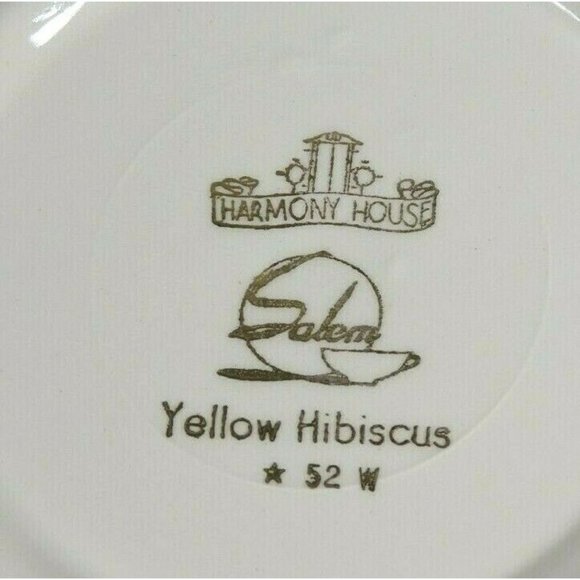 Vintage Yellow Hibiscus Lugged Soup Cereal Bowl By Harmony House China - Picture 2 of 6